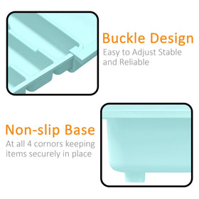 Homecor measure-drawer-size guide helps you fit the organizer perfectly