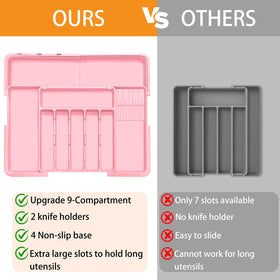 Homecor anti-slip base design stabilizes the tray during use