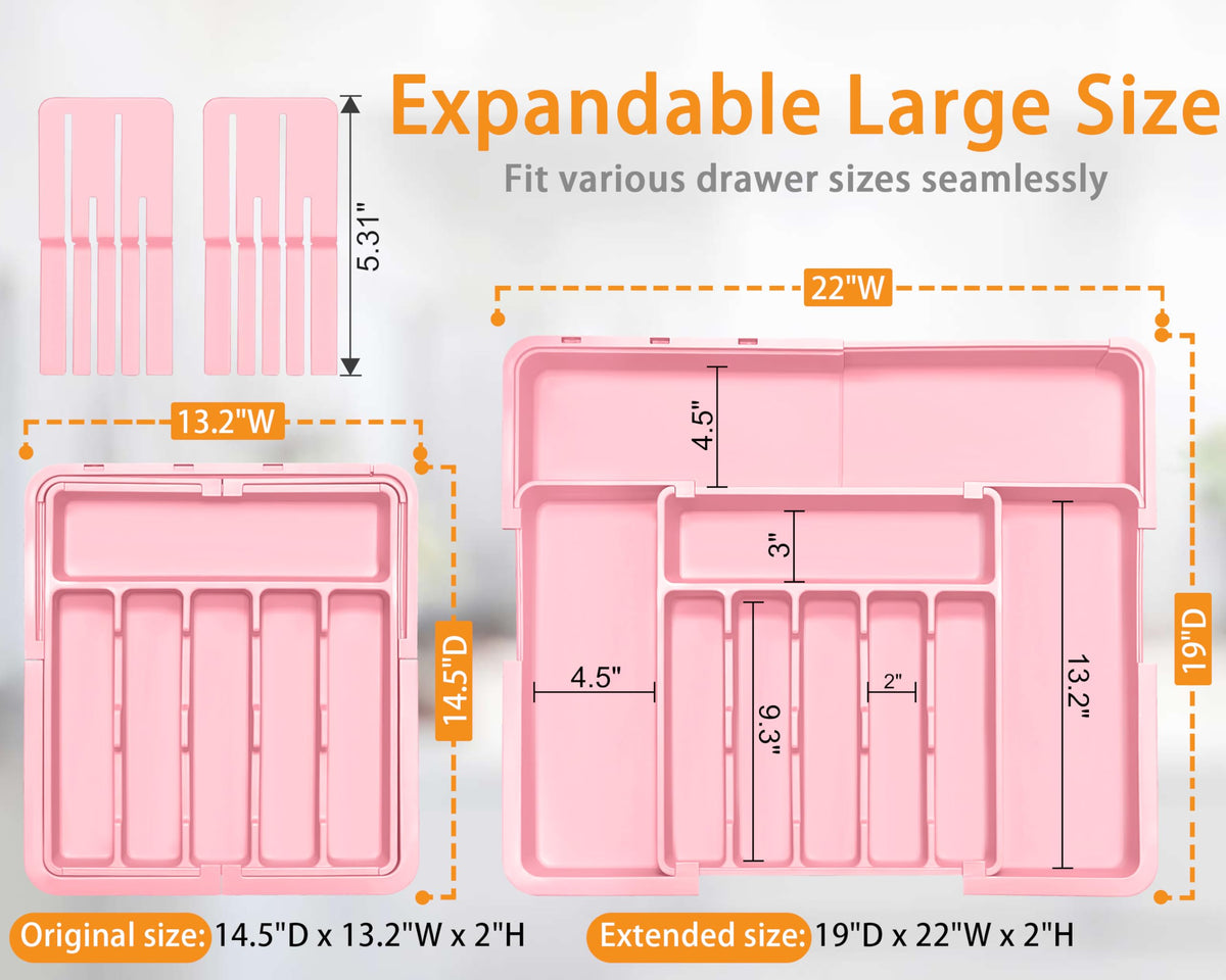 Homecor knife inserts shown with the organizer for safe blade storage