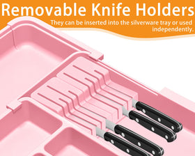 Homecor nine-compartment layout keeps utensils organized and easy to grab