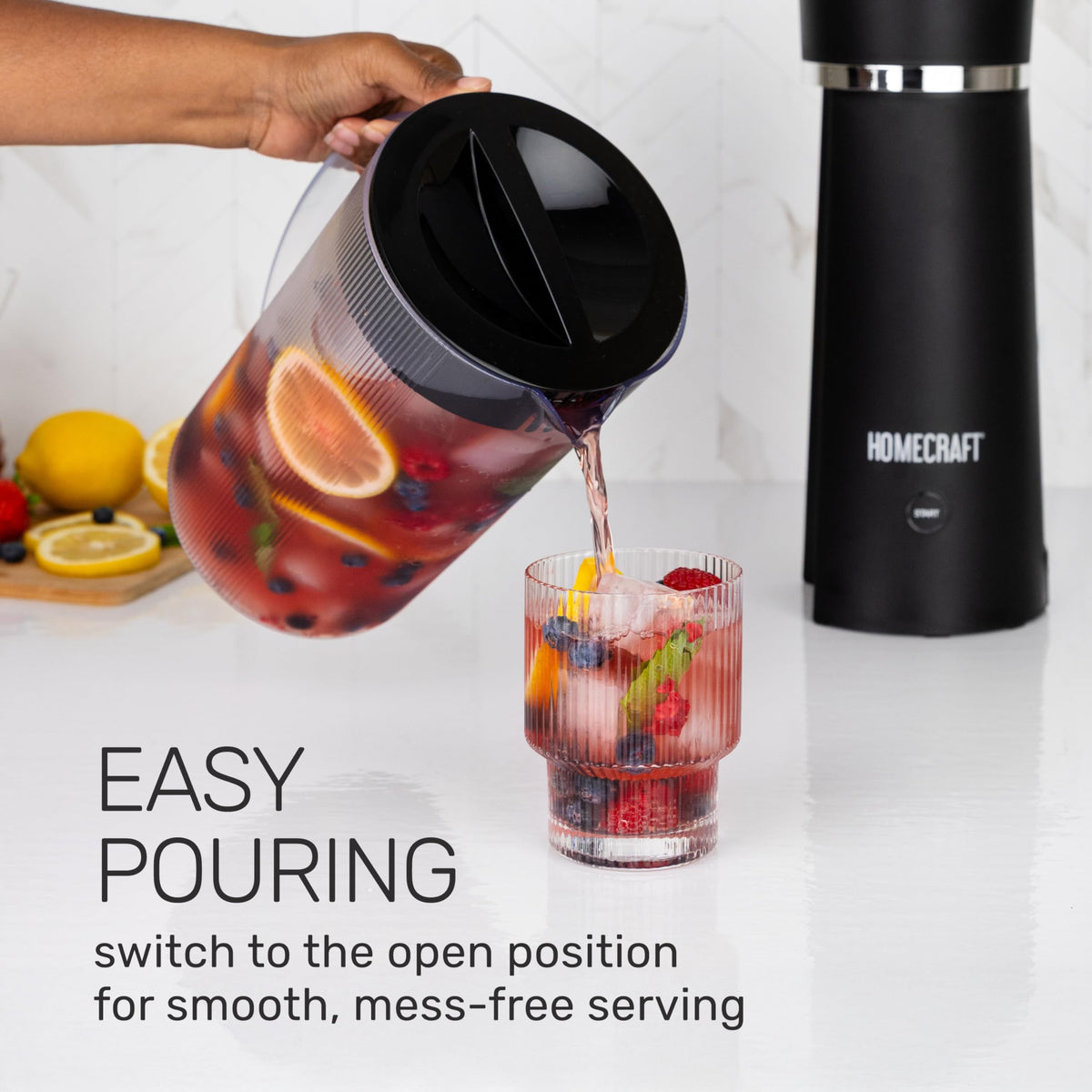 Homecraft Iced Tea Maker auto shut-off for safe, unattended brewing.