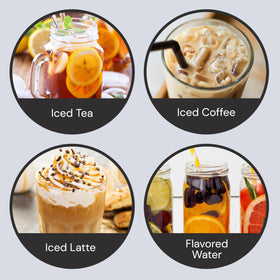 HomeCraft iced tea and coffee prep image, perfect for lemonade and flavored waters.