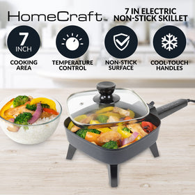 HomeCraft skillet preheats quickly for fast breakfast prep