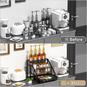 Homedawn kitchen-counter organizer keeps spices, oils, and syrups neatly within reach