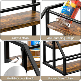 Homedawn space saving syrup rack helps declutter counters