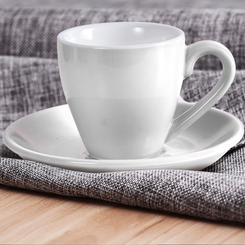 HomEdge white porcelain set stacks neatly for storage