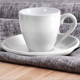 HomEdge white porcelain set stacks neatly for storage