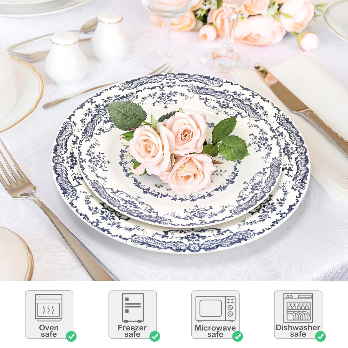 HomeElves dessert porcelain plate highlighting durability and scratch resistance