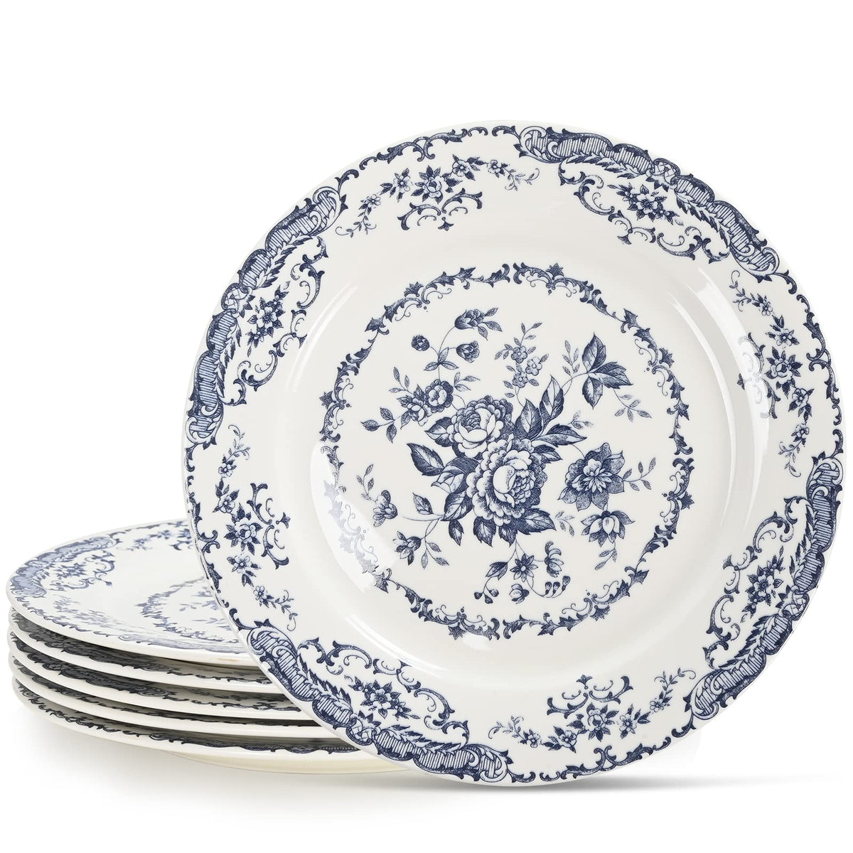 HomeElves hand-painted kilns-fired plates show artisan color variations