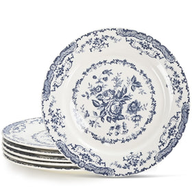 HomeElves hand-painted kilns-fired plates show artisan color variations