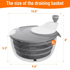 HomeHacks salad spinner bowl inside ready for rinsing leafy greens.