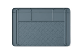 HOMEHOLD under-sink mat grey front view protects cabinet from spills