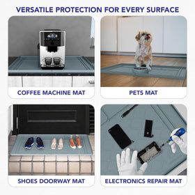 HOMEHOLD mat used as multi-use tray under sink