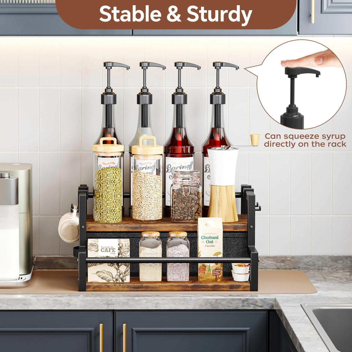 Homeiju heavy-duty metal frame close-up shows durable construction.