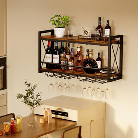 Homeiju retro-wine-rack in kitchen demonstrates practical display.
