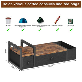 Homeiju side basket stores spoons and stirrers for tidy mornings