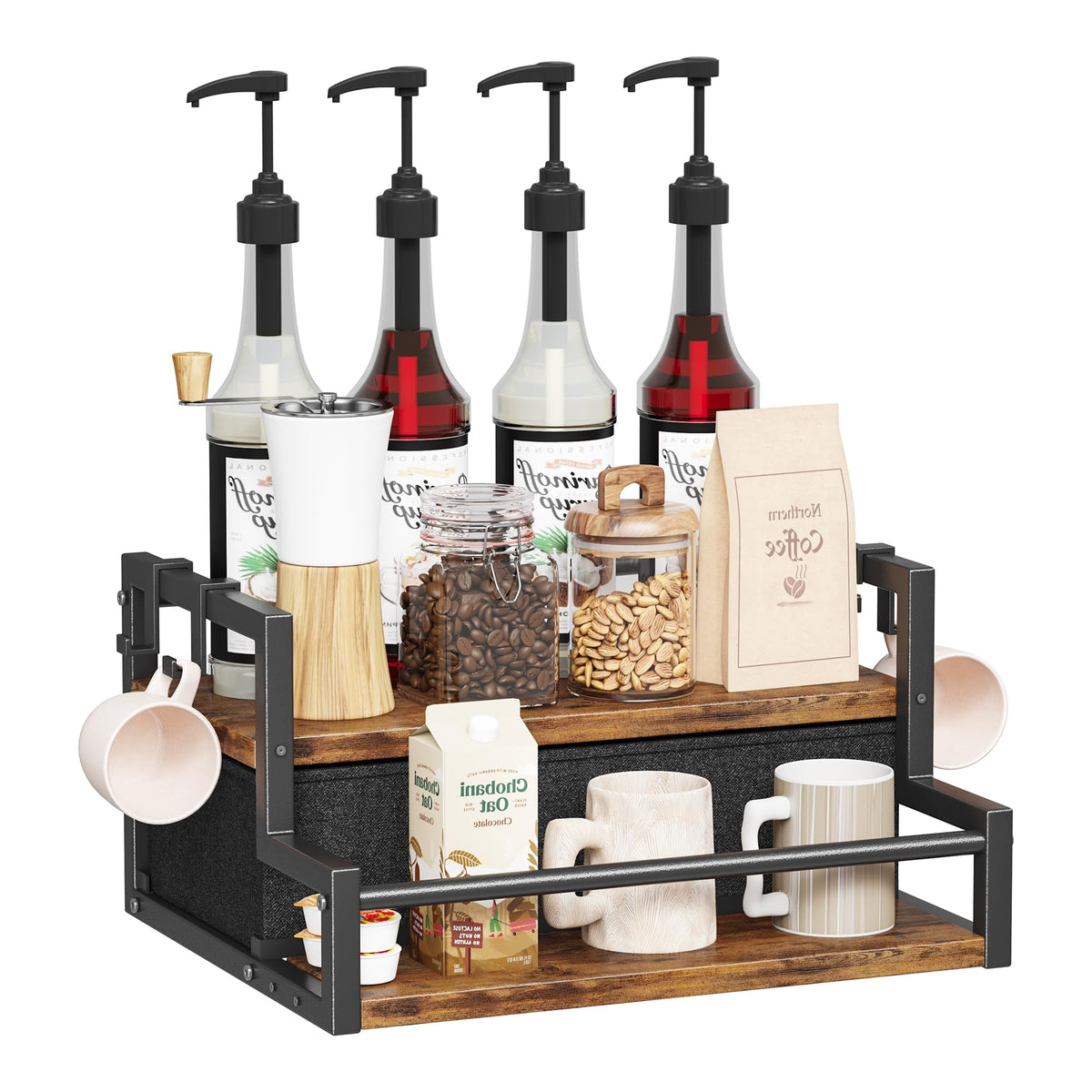 Homeiju versatile storage shelf adapts to kitchen, wine, or bathroom.