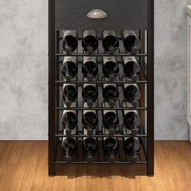 Homeiju wine rack assembled setup illustrates quick, tool-friendly assembly