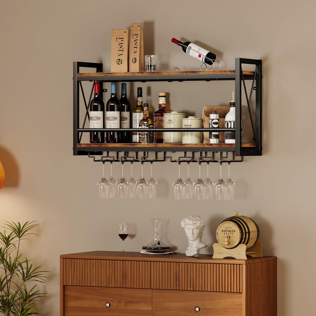 Homeiju wood-metal frame closeup shows premium materials and durability.
