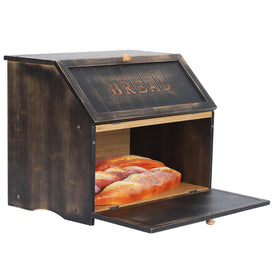 HOMEKOKO two-layer storage holds bread, rolls, muffins