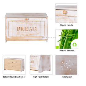 HOMEKOKO Vintage Bread Box assembly view highlights screwdriver-included setup