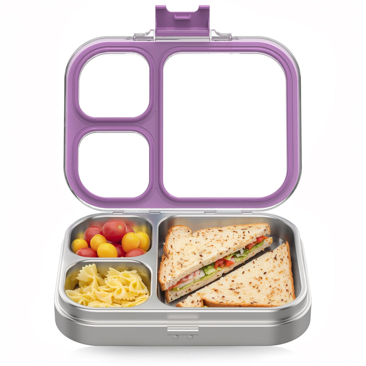HOMEKOL bento 3-compartments lunch container with balanced portions for easy meals
