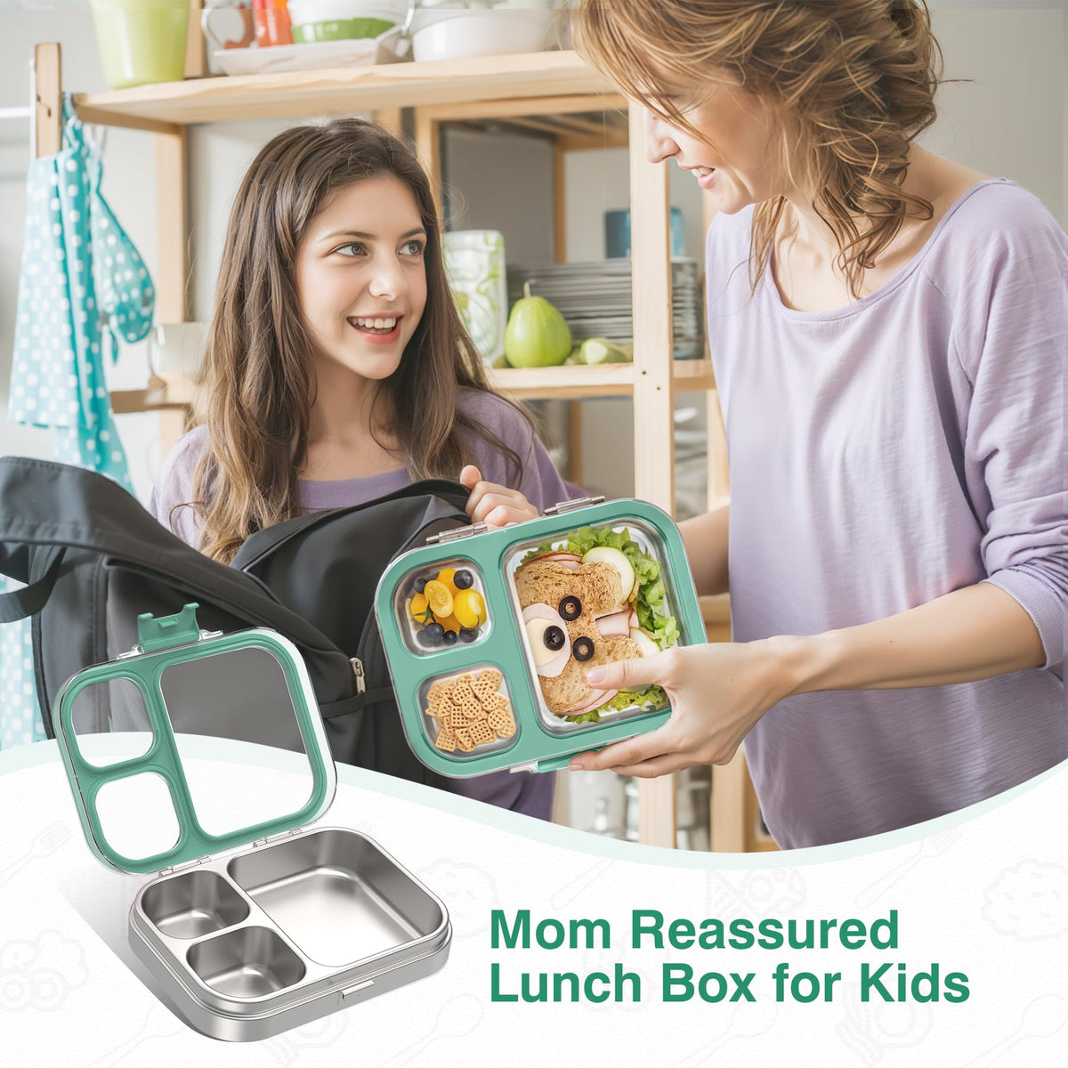 HOMEKOL dishwasher-safe tray with removable silicone ring for easy cleaning.