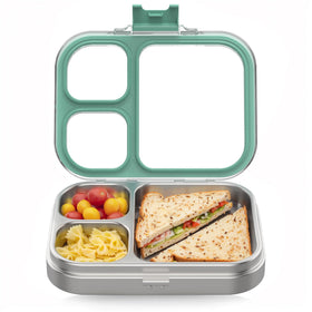 HOMEKOL bento box main compartment holds a full sandwich for busy lunches.