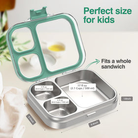 HOMEKOL bento side compartments keep fruit and snacks organized for balanced meals.