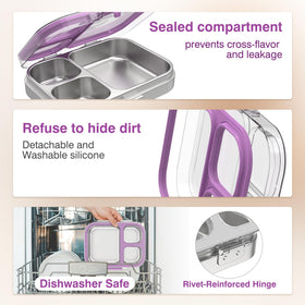 HOMEKOL clear Tritan lid lets you see portions while preserving freshness