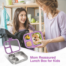 HOMEKOL kids and adults can use the easy-open lid for quick meals