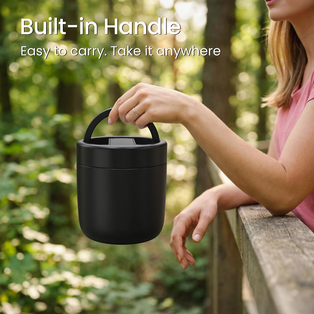 HOMEKOL Thermo fold-down handle makes carrying easy.
