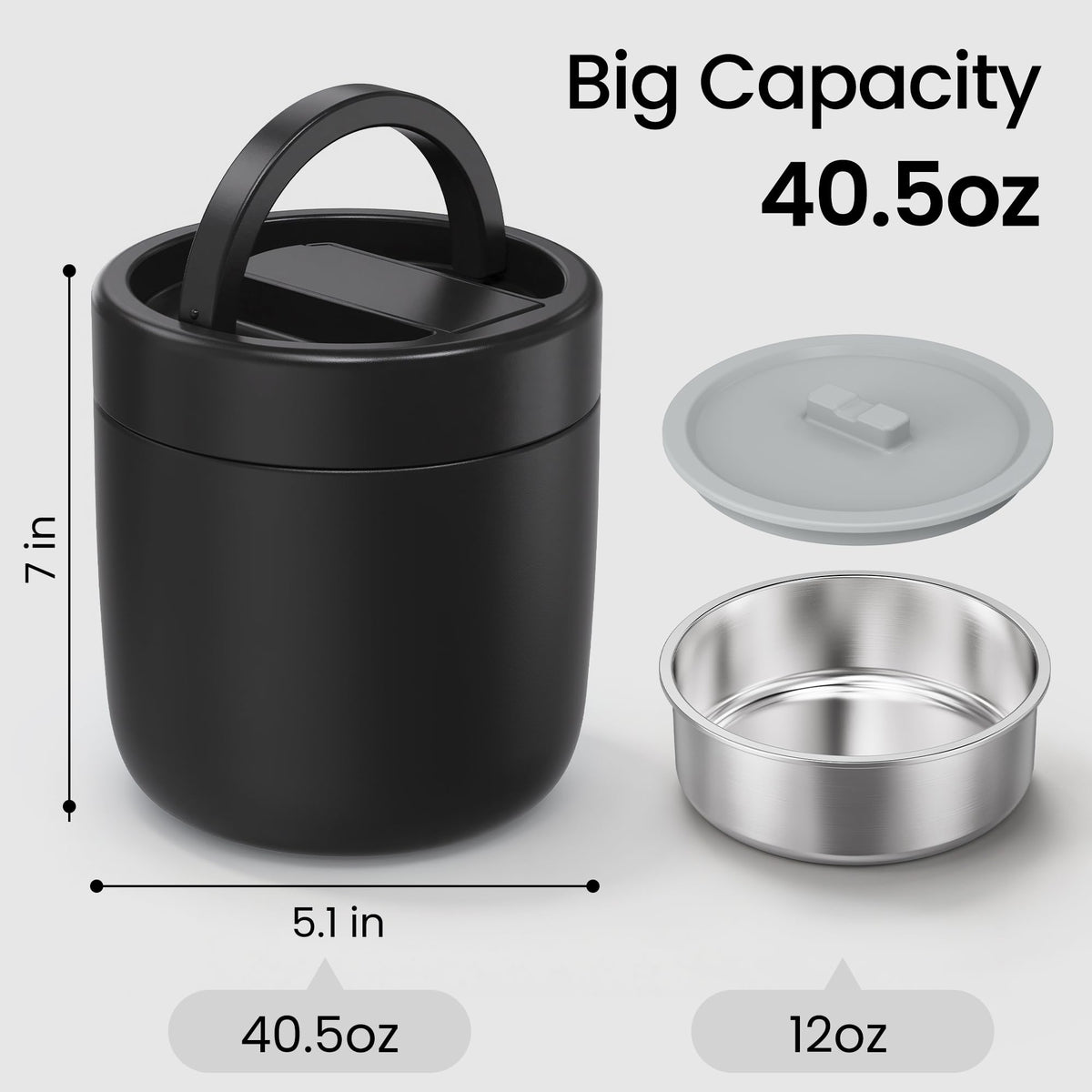 HOMEKOL Thermo leakproof lid prevents spills during commute or travel.