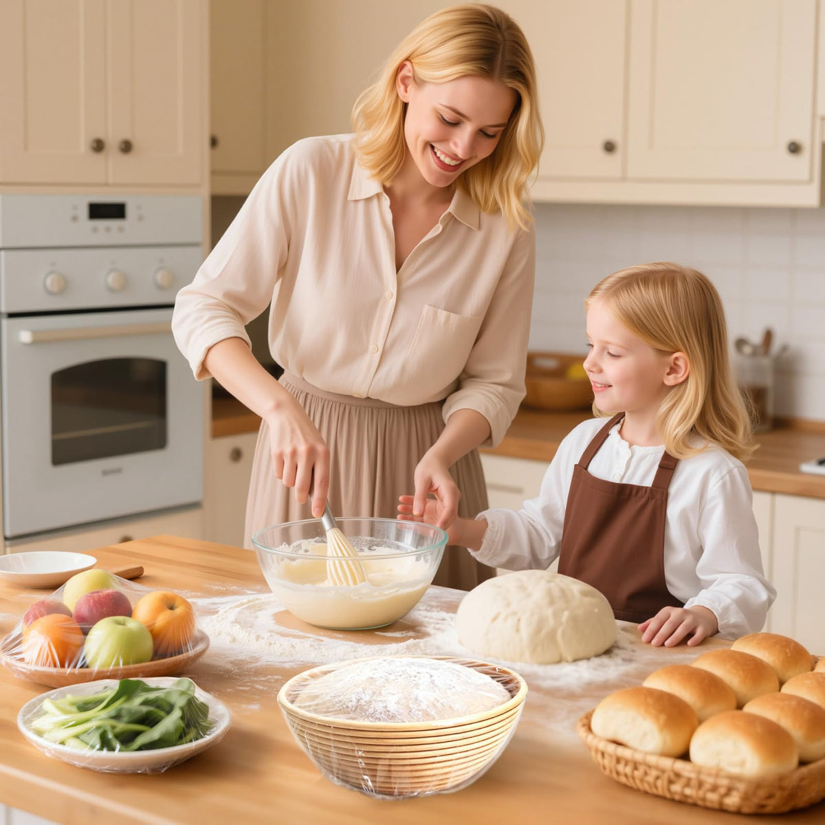 Homelove bread-proofing bowl cover keeps dough moist during fermentation.