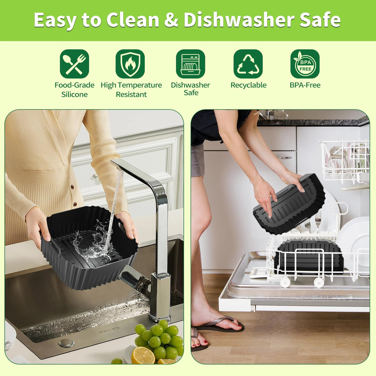HOMELYLIFE BPA-free food-grade silicone for safe reuse