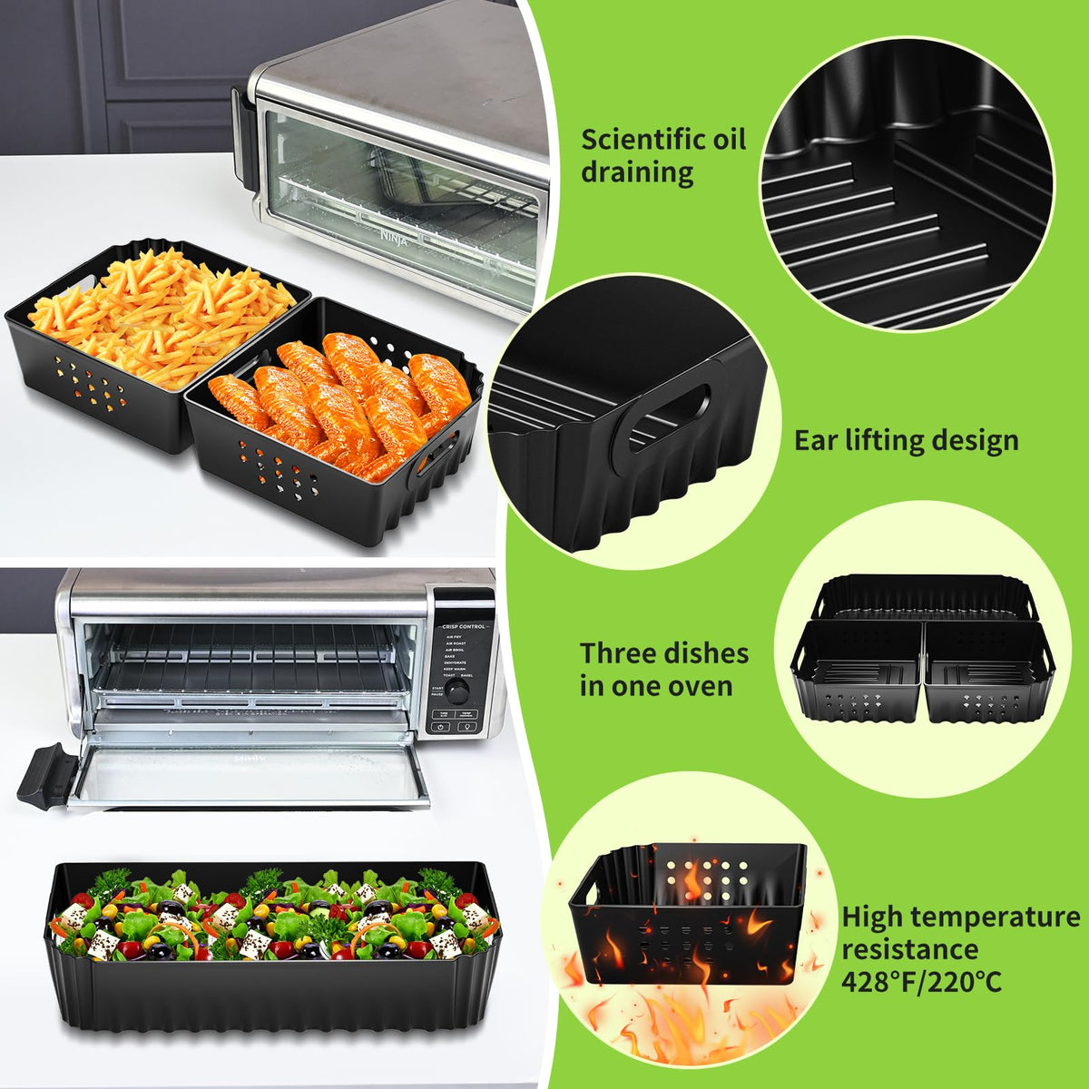 HOMELYLIFE dishwasher-safe liner simplifies kitchen cleanup after meals.