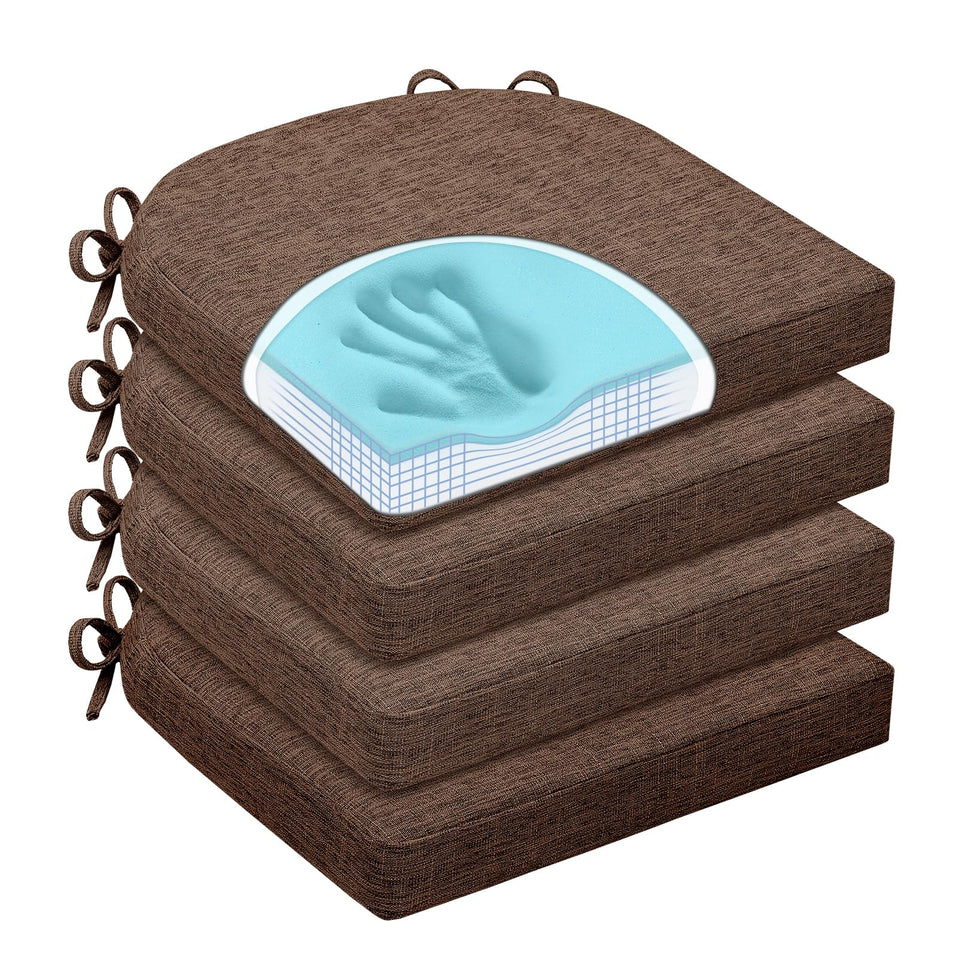 HOMELYSIAN chair cushions with memory foam top layer provide comfortable dining seating
