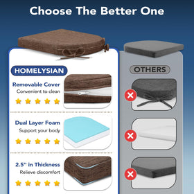 HOMELYSIAN cushion set provides cozy support during family dinners.
