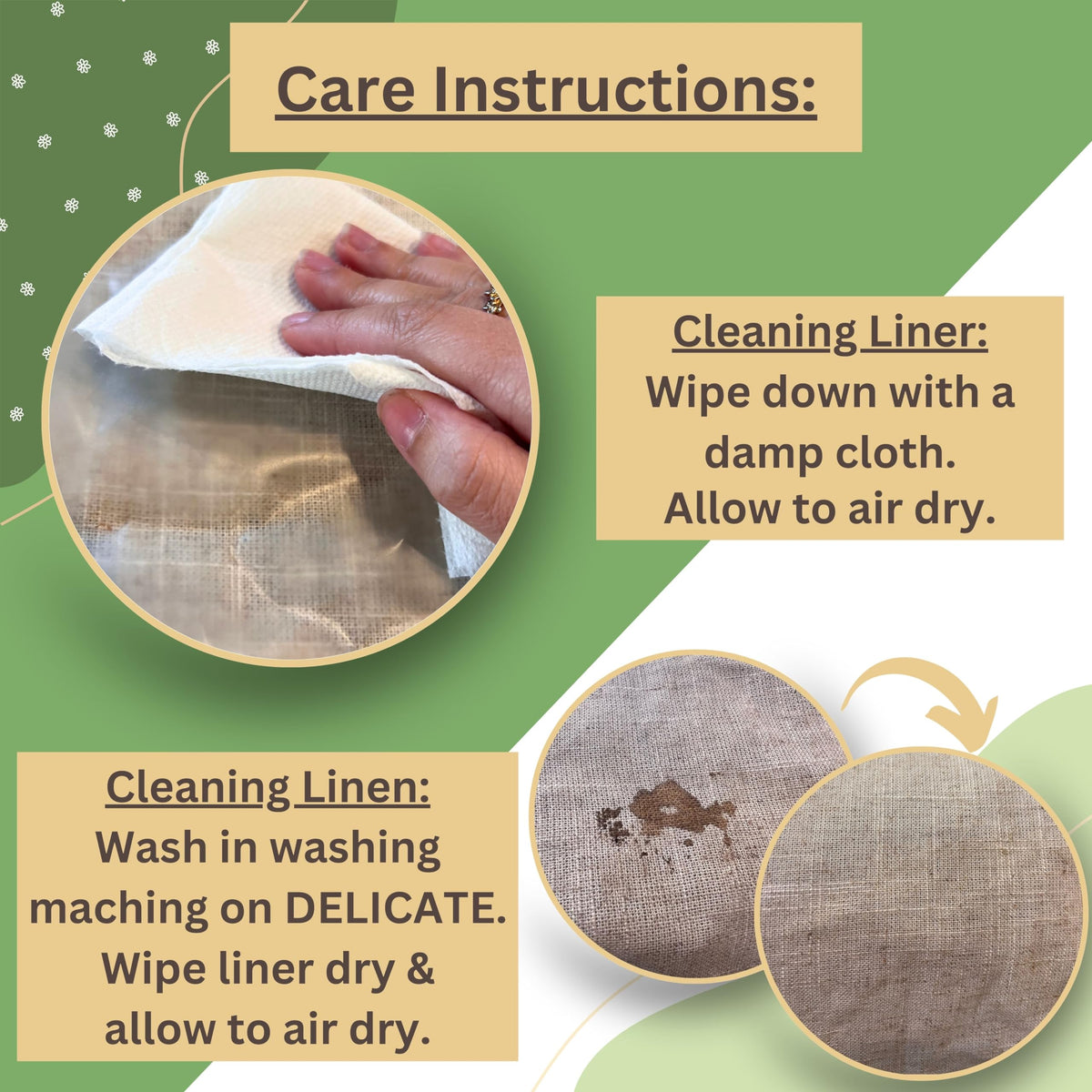 Homemakers Harmony linen bread bags with non-toxic liner protect texture
