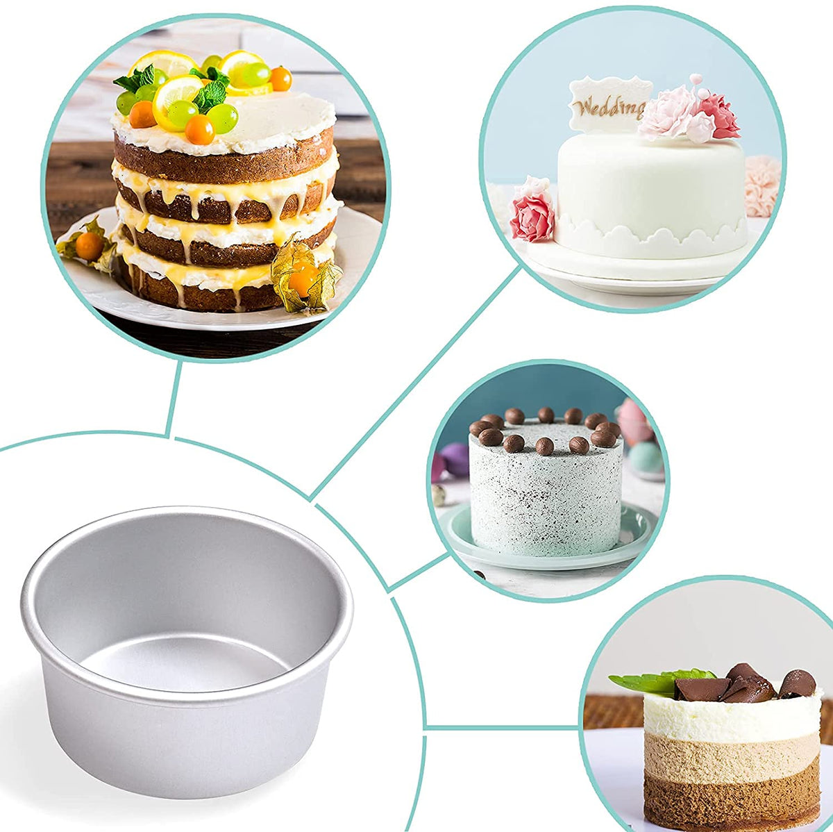 HomeMall aluminum pan provides uniform heat for consistent bakes.