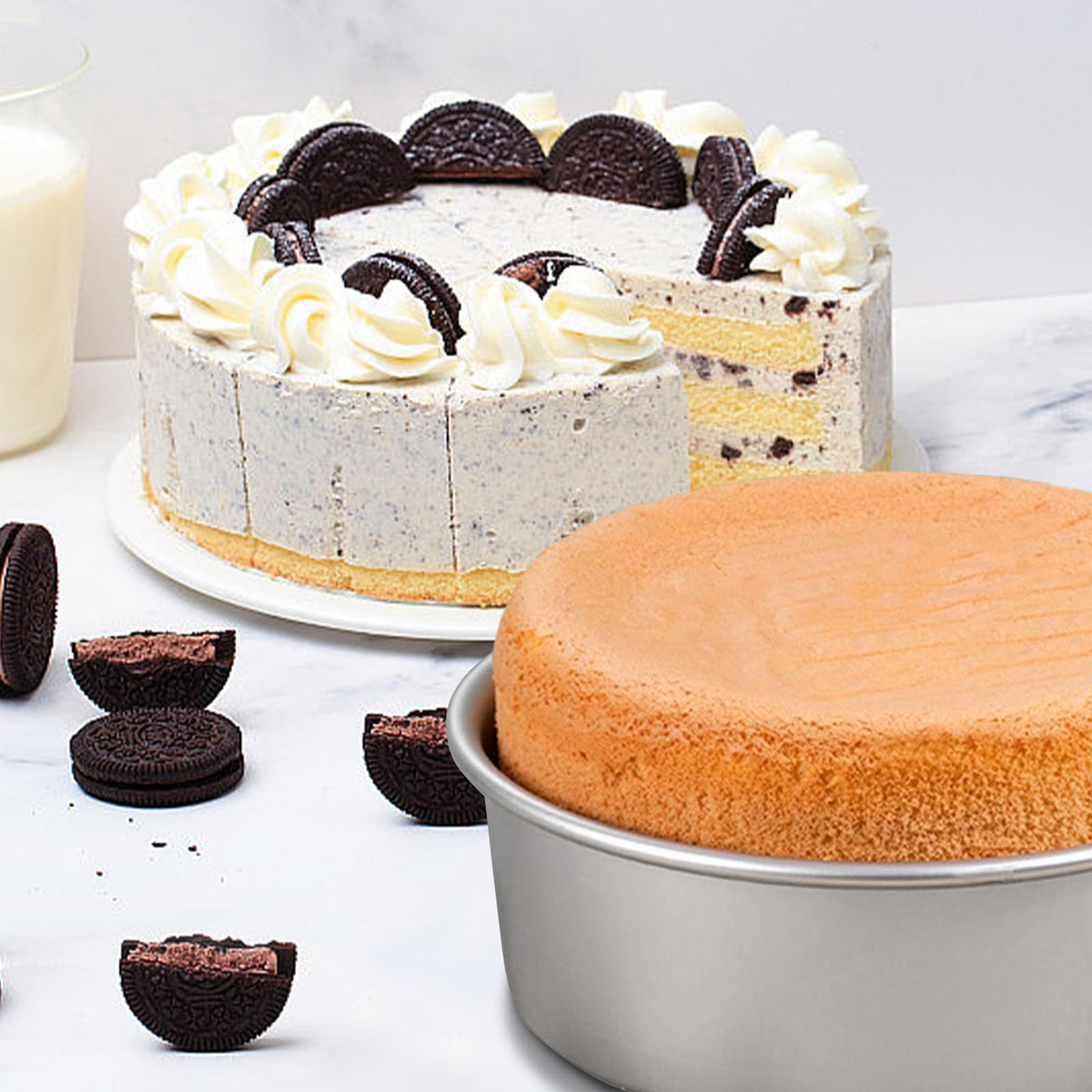 HomeMall smooth rolled edges, safe handling and clean slicing of baked goods.