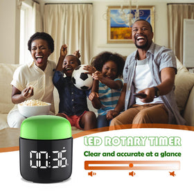 Homemelinda Table Twist Timer LED display clearly shows remaining time day and night.