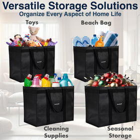 Homemell large-capacity bag 16x13x9 opens wide for easy loading.