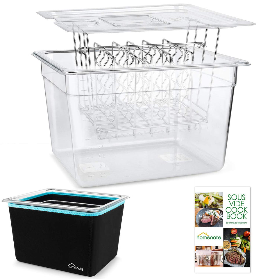 HOMENOTE 12 qt container with lid for precise sous vide water bath and reduced evaporation