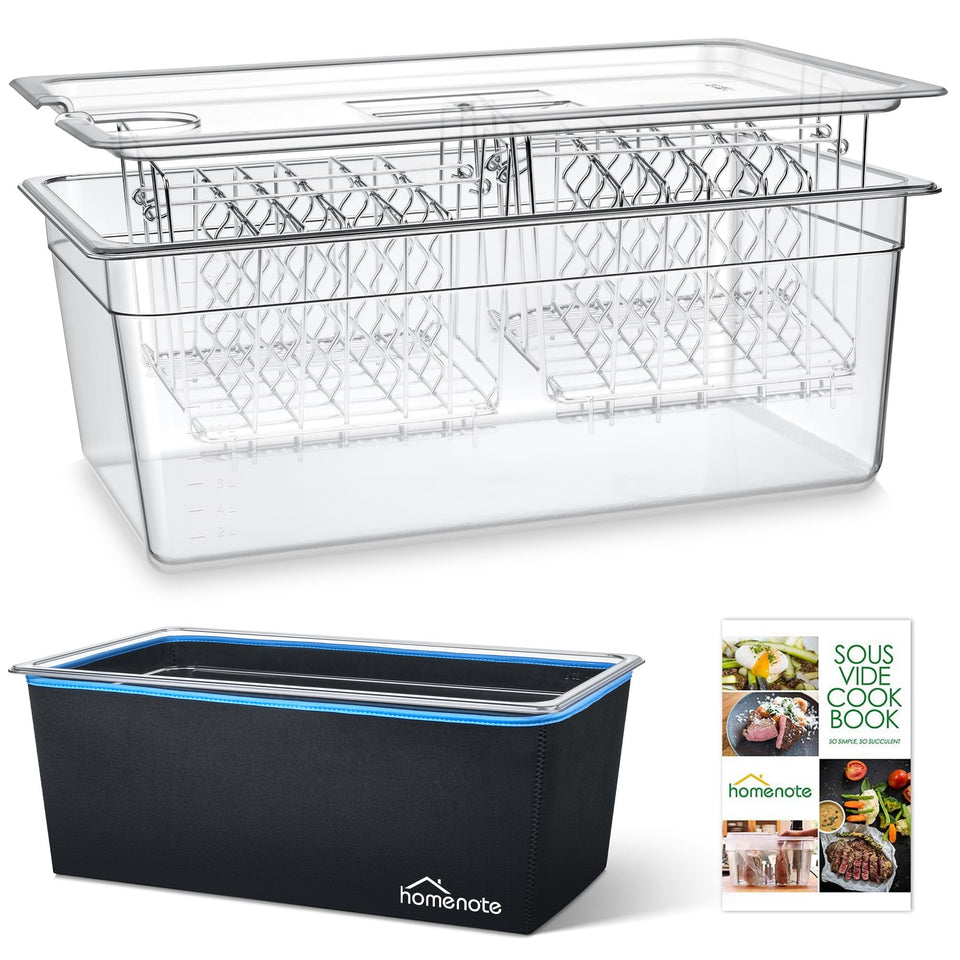 HOMENOTE 26 Qt container with lid for precise sous vide water baths