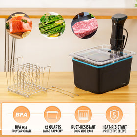 HOMENOTE BPA-free polycarbonate container offers clear visibility for monitoring