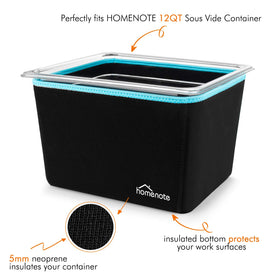 HOMENOTE BPA-free polycarbonate container provides clear view of sous vide progress