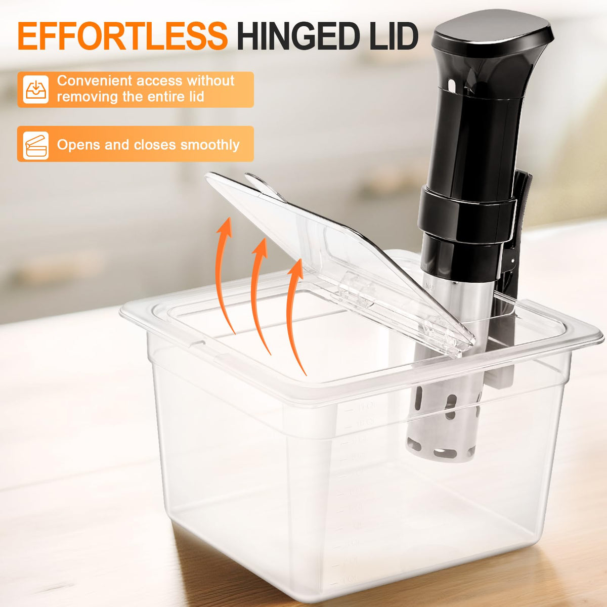 HOMEMOTE collapsible hinged lid in use for easy refills