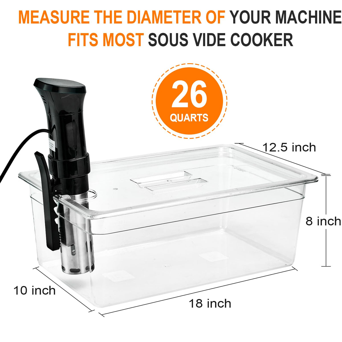 HOMENOTE lid opening area designed to fit most slow cookers