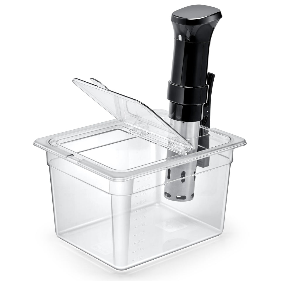 HOMEMOTE 12-quart sous vide container showing spacious batch-cooking capacity